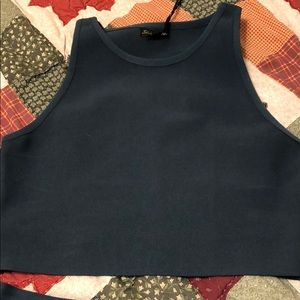 Midi cropped top dress, size Med, blue green